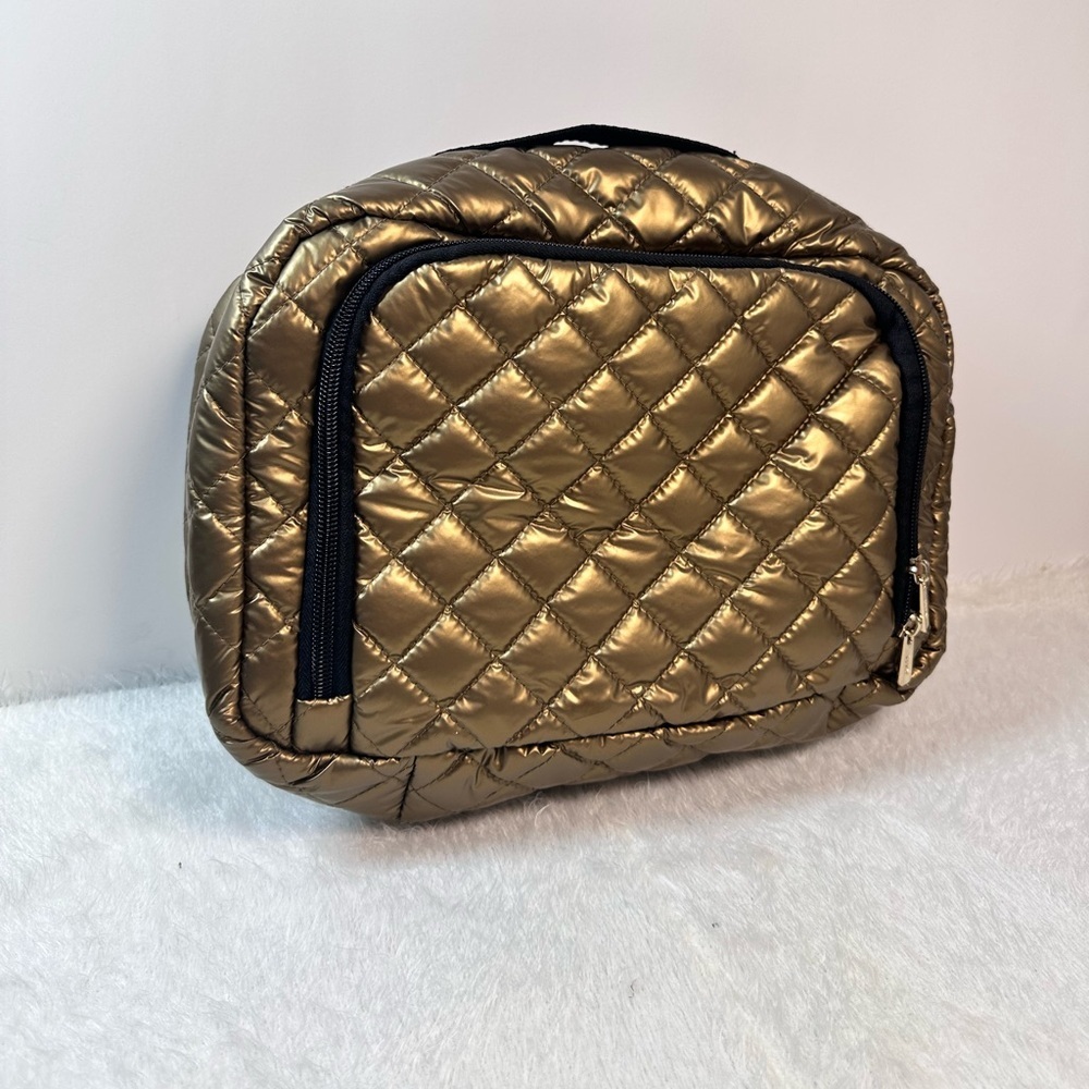 Quilted Gold Cosmetic Bag 💛